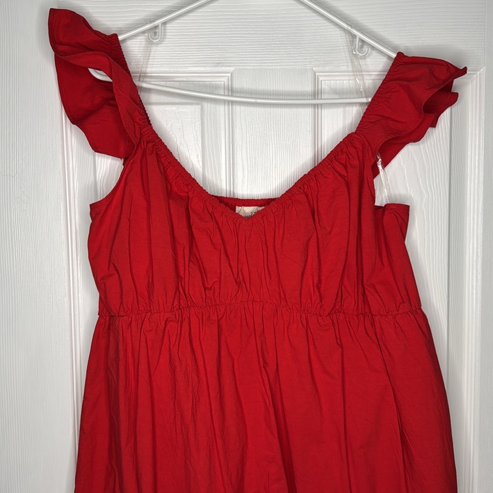 Universal Thread Red Ruffle-Shoulder Maxi Dress - Picture 3 of 7